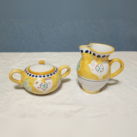 Solimene Chicken Sugar Creamer Set